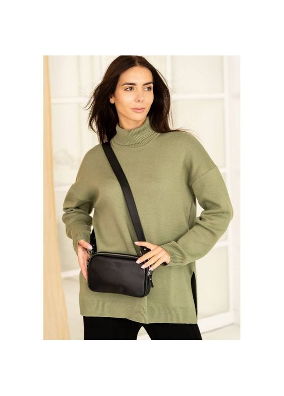 Поясная сумка женская кожаная через плечо Holly Черный The Wings (302007407)