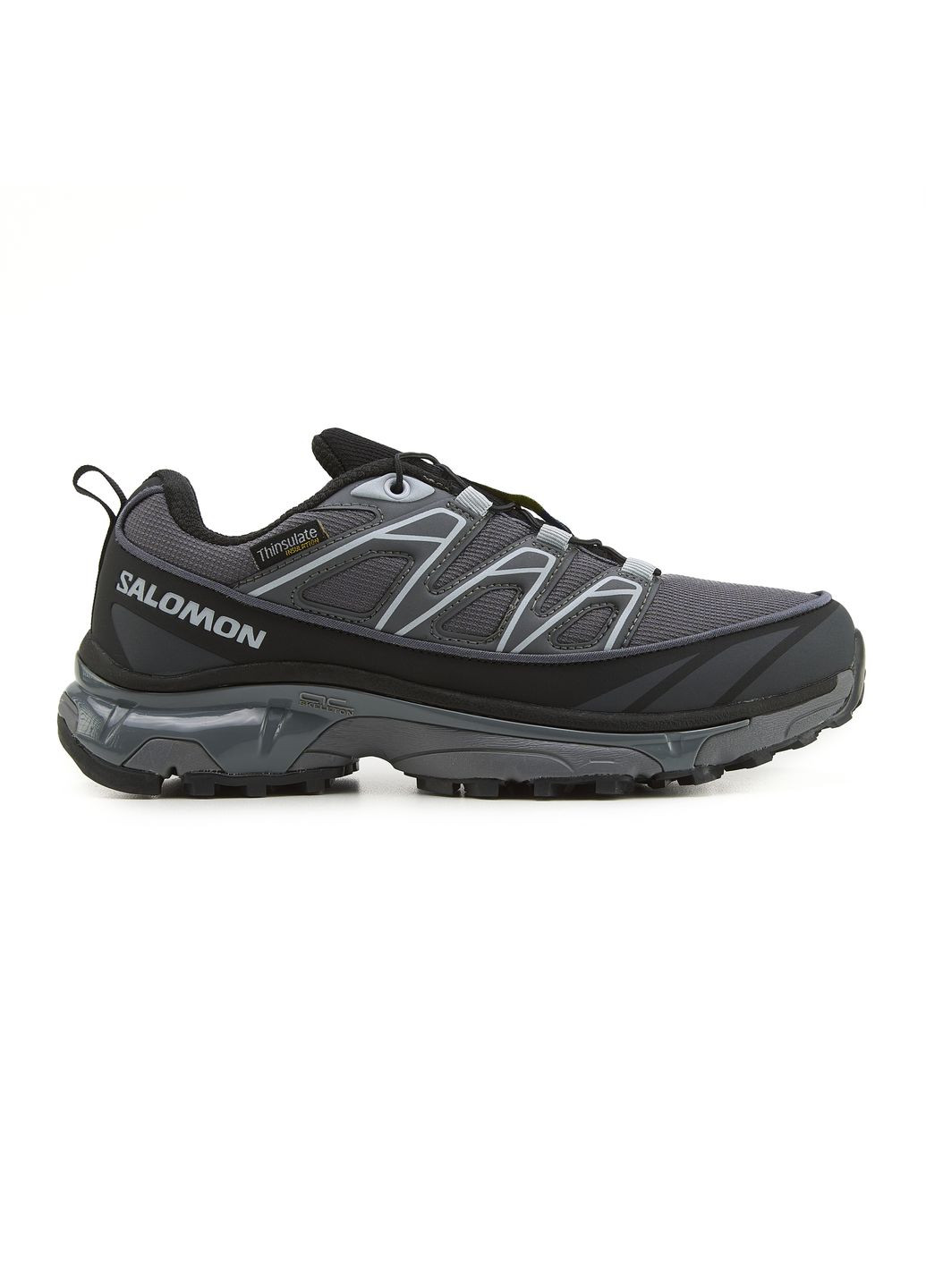 Серые демисезонные кроссовки мужские salomon xa pro street thinsulate gtx black grey саломон xt-6 No Brand