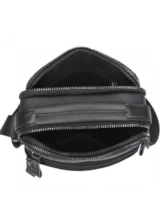 Мужская кожаная сумка-мессенджер через плечо A25-3278A Черная Tiding Bag (341309518)