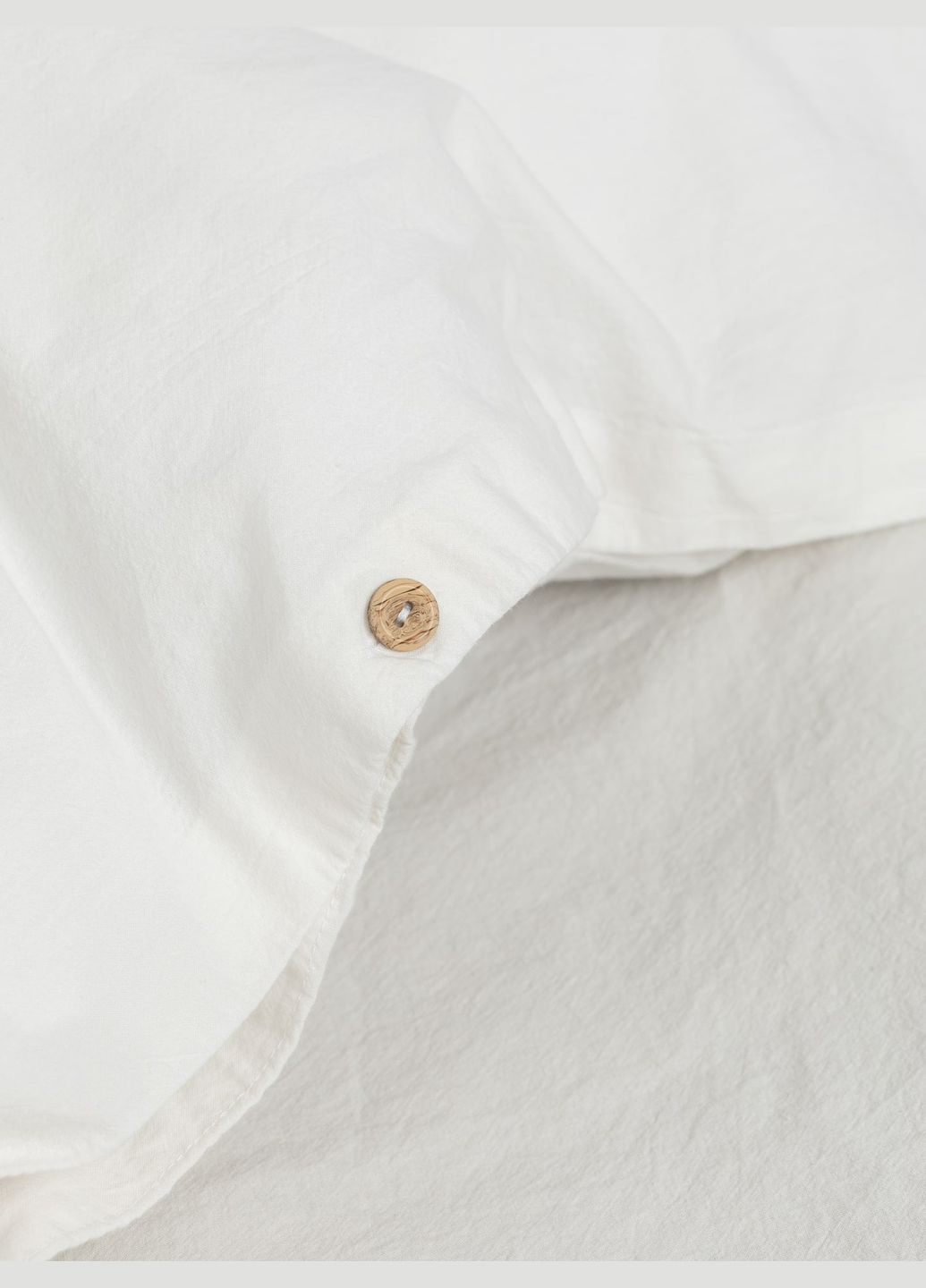 Комплект білизни із вареної бавовни Creme євро, Простирадло з резинкою 180х200 Leglo (300370589)