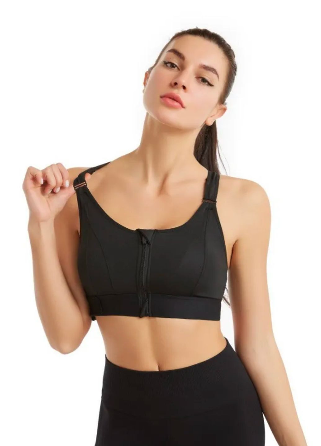 Жіночий спортивний топ із застібкою спереду для великого бюсту (70181) FitFiesta (341164016)