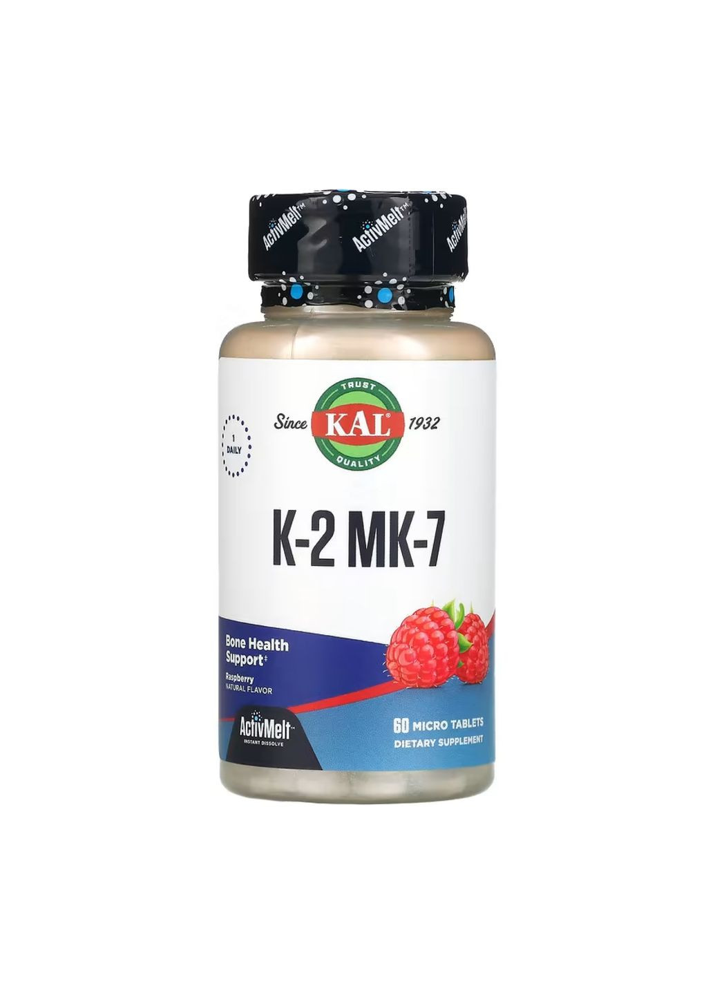 Мікротаблетки вітаміну K2 для зміцнення кісток K-2 MK-7 ActivMelt 100 мкг 60 табл. KAL (367956089)