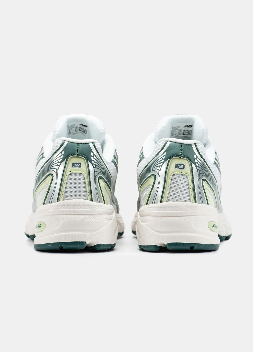 Білі Осінні кросівки чоловічі і жіночі new balance 740 v2 white silver green | нью беланс 740 білі срібні зелені No Brand