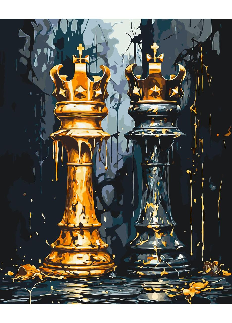 Картина по номерам Шахматы: королевская дуэль 40*50 см Оригами LW 3491 Origami (351587375)