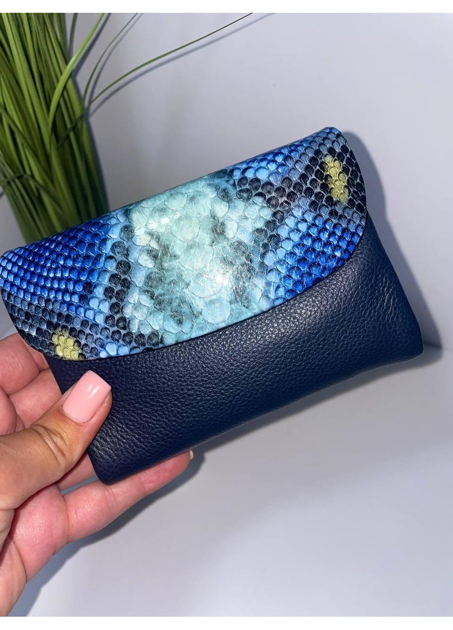 Кожаный классический кошелек с принтом змеи небольшой No Brand (370381594)