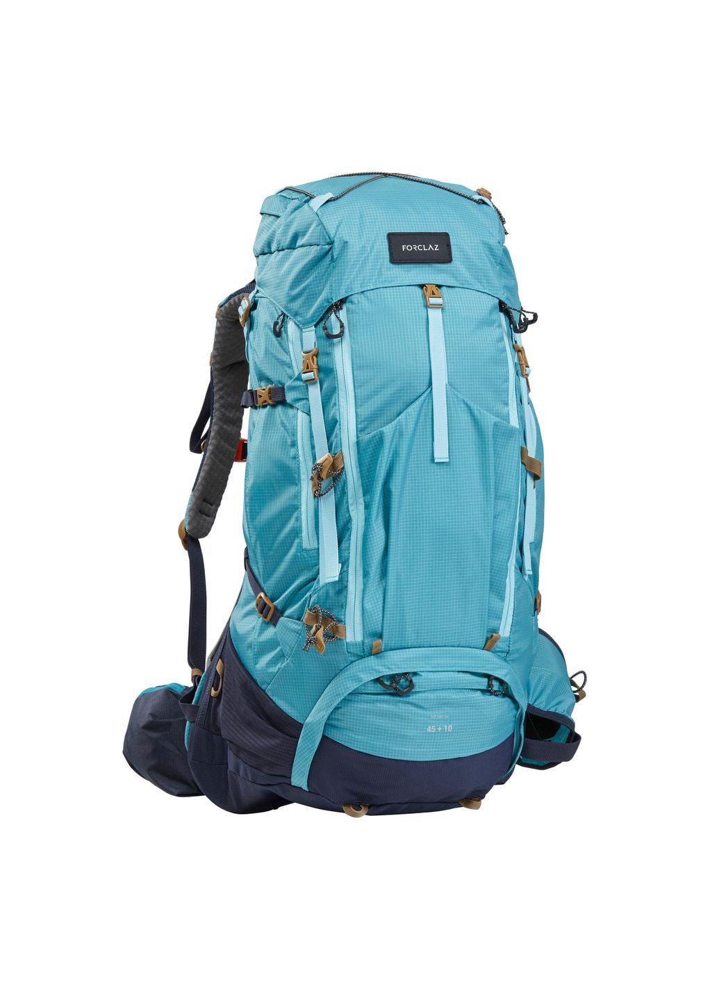 Жіночий Туристичний Рюкзак для Трекінгу MT500 Air (45л + 10л) 65 x 35 x 30см з Дощовиком Блакитний FORCLAZ (342966918)