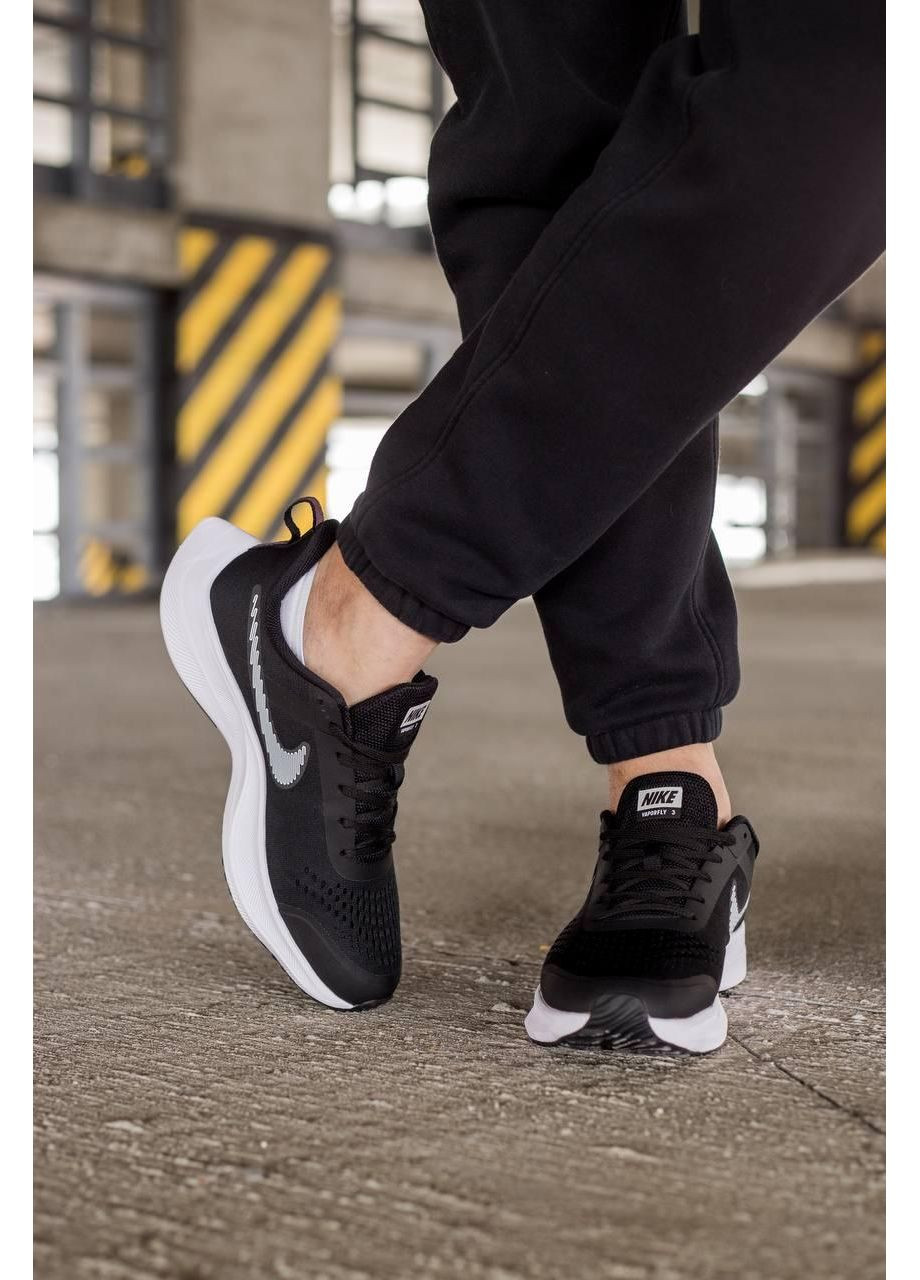 КРОССОВКИ ЖЕНСКИЕ NIKE ZOOM VAPORFLY 3 BLACK WHITE НАЙК АИР ЗУМ No Brand чёрные демисезоны (367168443)