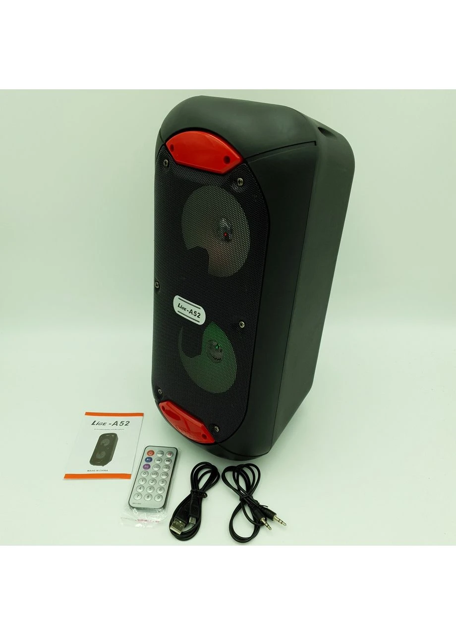 Акустична система акумуляторна бездротова Bluetooth колонка 2*5" радіо USB FM 10 Вт Lige A52 No Brand (383540496)