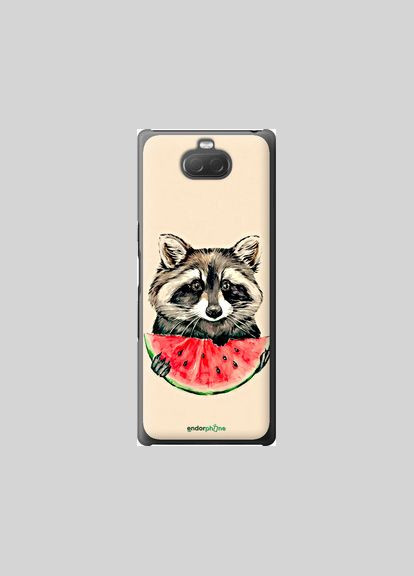 Чехол на Sony Xperia 10 I4113 Енотик с арбузом "4605t-1688-2448" Endorphone (348069841)