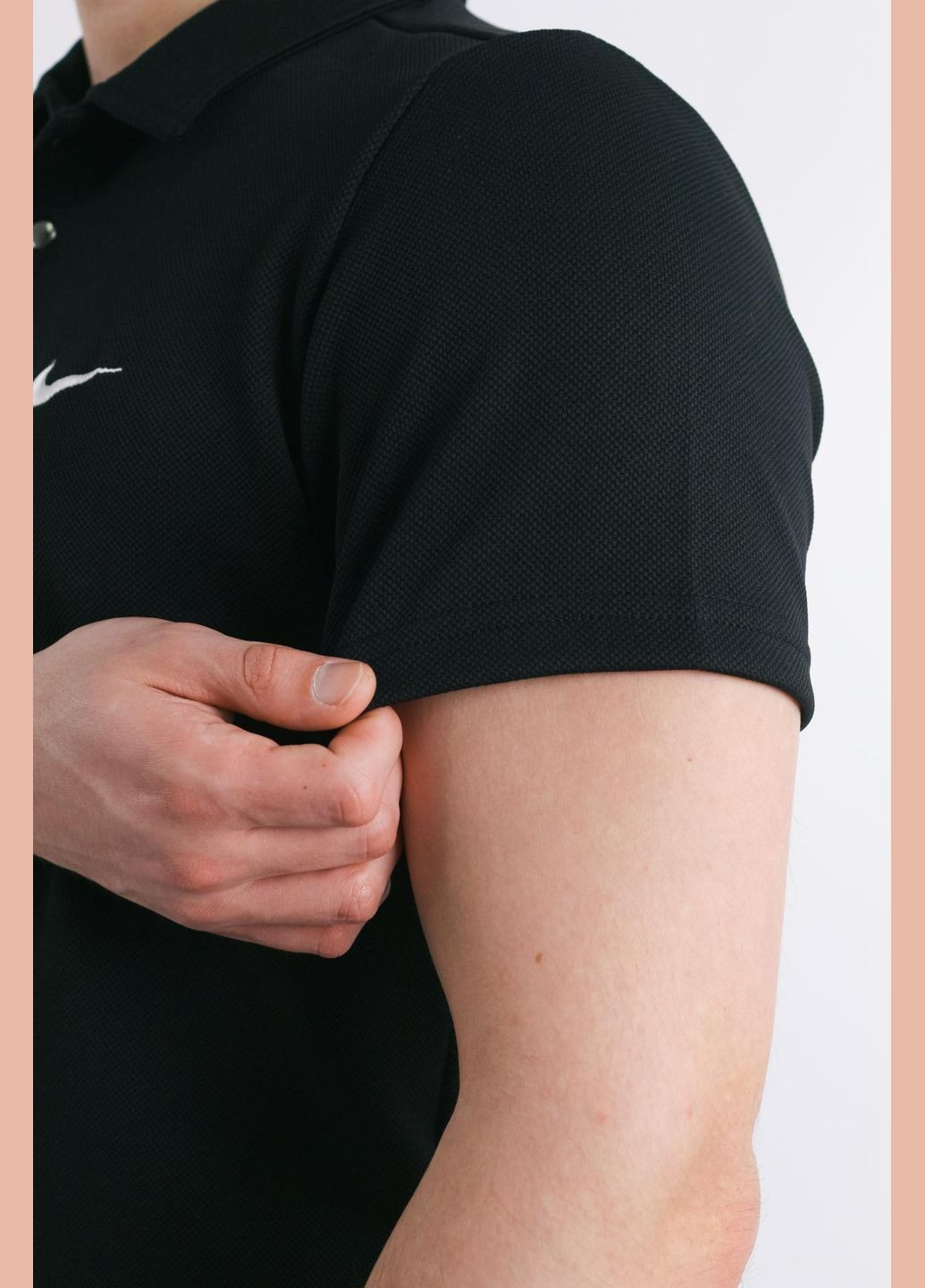 Черная футболка-базовое поло с лого🔥 для мужчин Luna