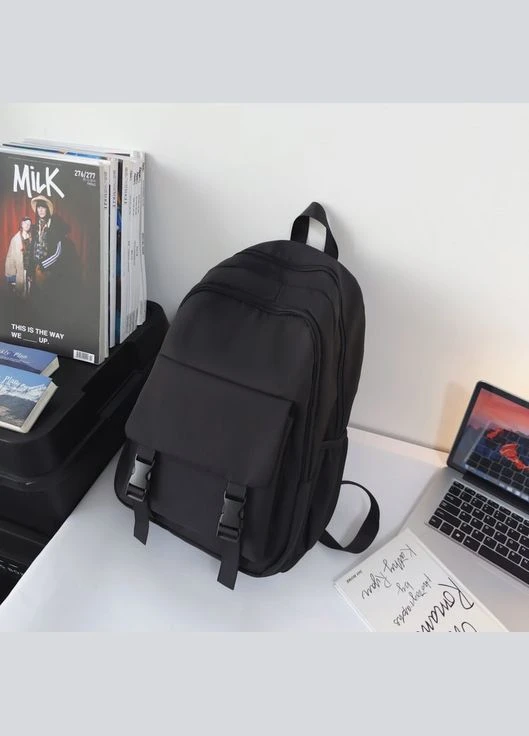 Рюкзак 658 чоловічий жіночий дитячий шкільний портфель чорний No Brand (306709558)