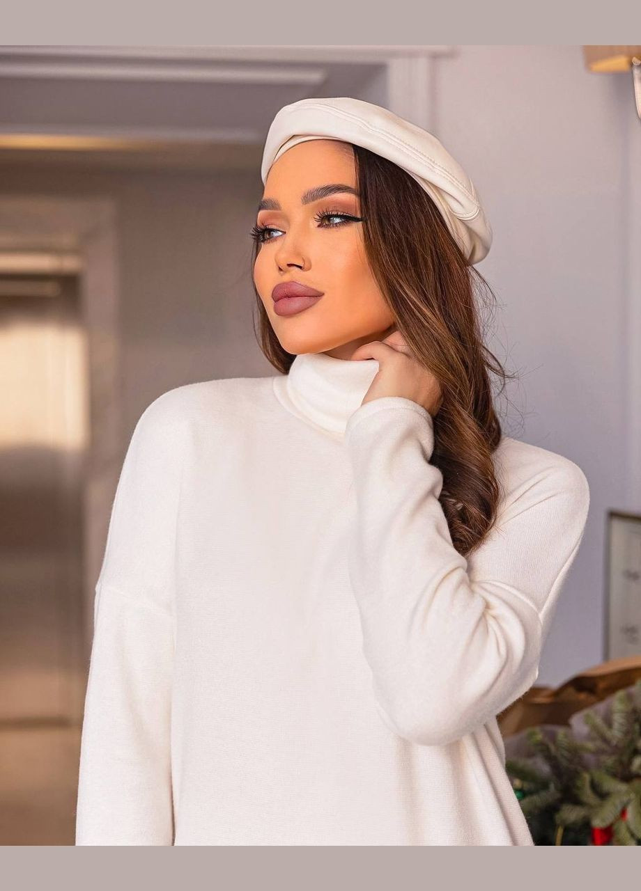 Молочное коктейльное, деловое, повседневный, кэжуал, джинсовое, вечернее платье женское No Brand однотонное