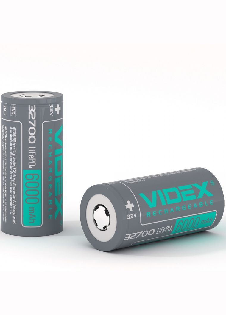 Аккумулятор LiFePO4 32700 6000mAh (32700LFP/6000/1B) Videx (282312866)