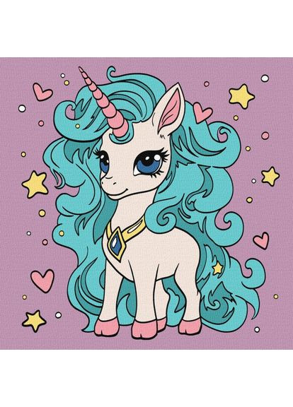 Картина за номерами - Фантастична одноріжка ©art_selena_ua 25х25 см IDEYKA (362203547)