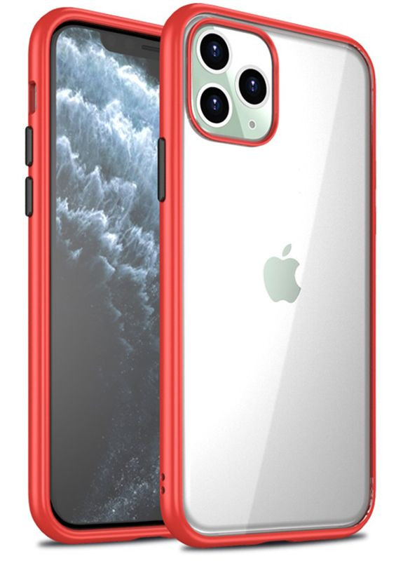 Чехол-накладка Bright Series/TPU Frame With Clear PC Case Apple iPhone 11 Pro Max Red iPaky (301782377)