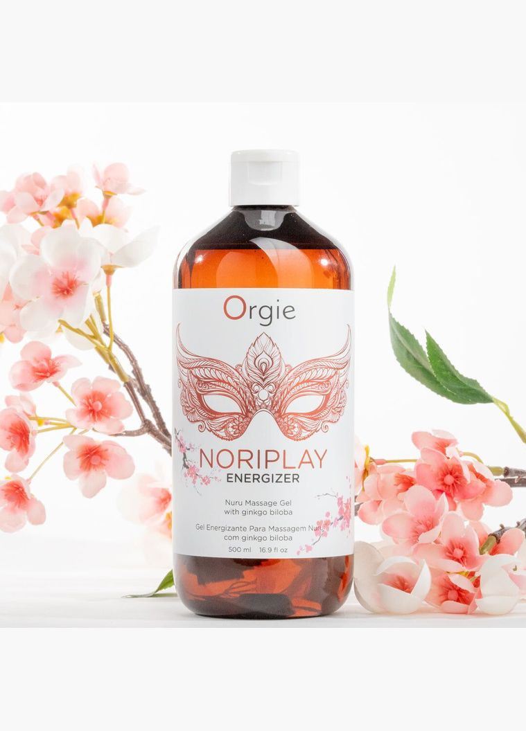 Гель для NURU-масажу Noriplay Energizer (500 мл), екстракт гінкго білоба, захисне простирадло Orgie (317268217)