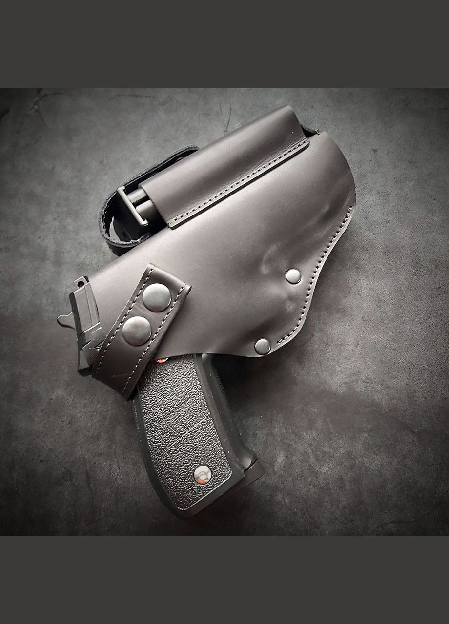 Шкіряна кобура поясна під SIG Sauer P226, чорна на скобі No Brand (339621611)