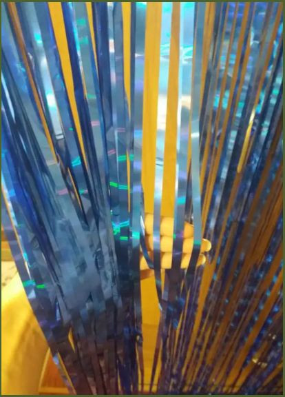 Дождик на новый год с голограммой 2 м на 1 м синий Jannet Дощик (316384013)