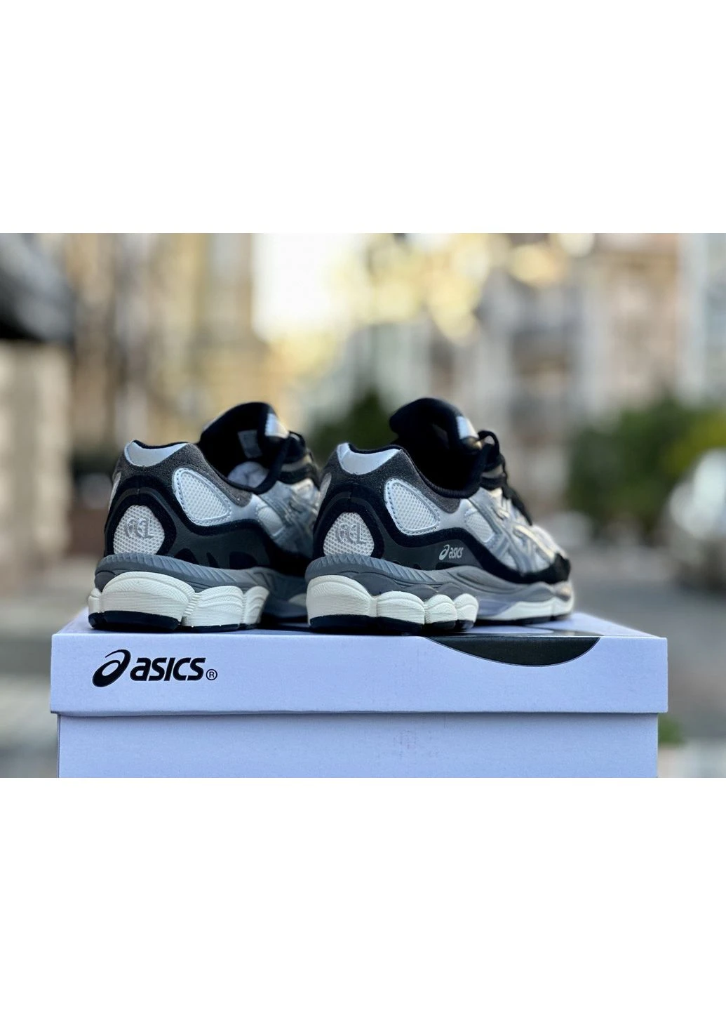 Белые летние кроссовки asics gel nyc 1090 white black grey асикс гель нюк No Brand
