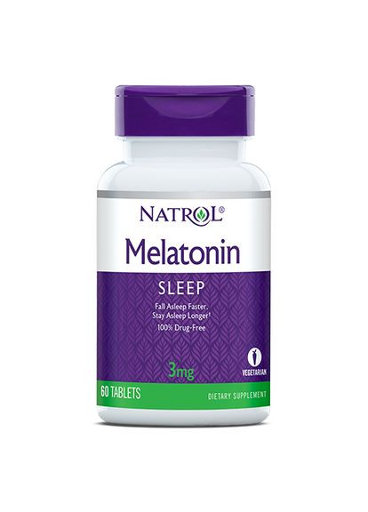 Натуральная добавка Melatonin 3 mg, 60 таблеток Natrol (324418288)