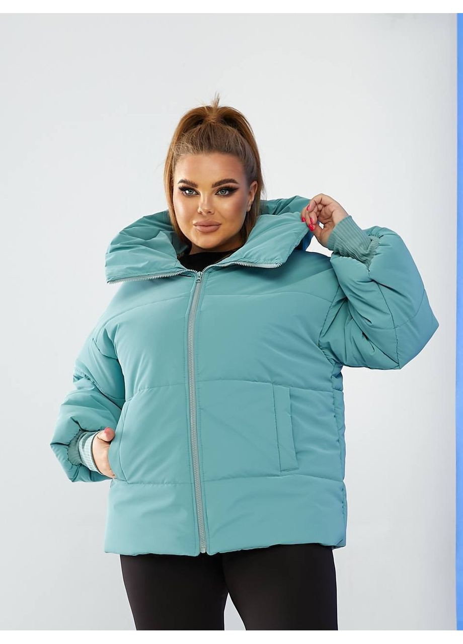 М'ятна зимня жіноча зимова куртка класу люкс з глибоким капюшоном і водовідштовхувальною тканиною — заміри в описі куртка-пальто DK/DL Мода без кордонів