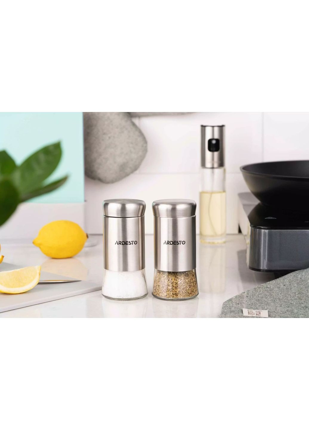 Набор емкостей для специй Gemini 2x140 мл, нержавеющая сталь, прозрачный (AR1511SS) Ardesto (361242300)