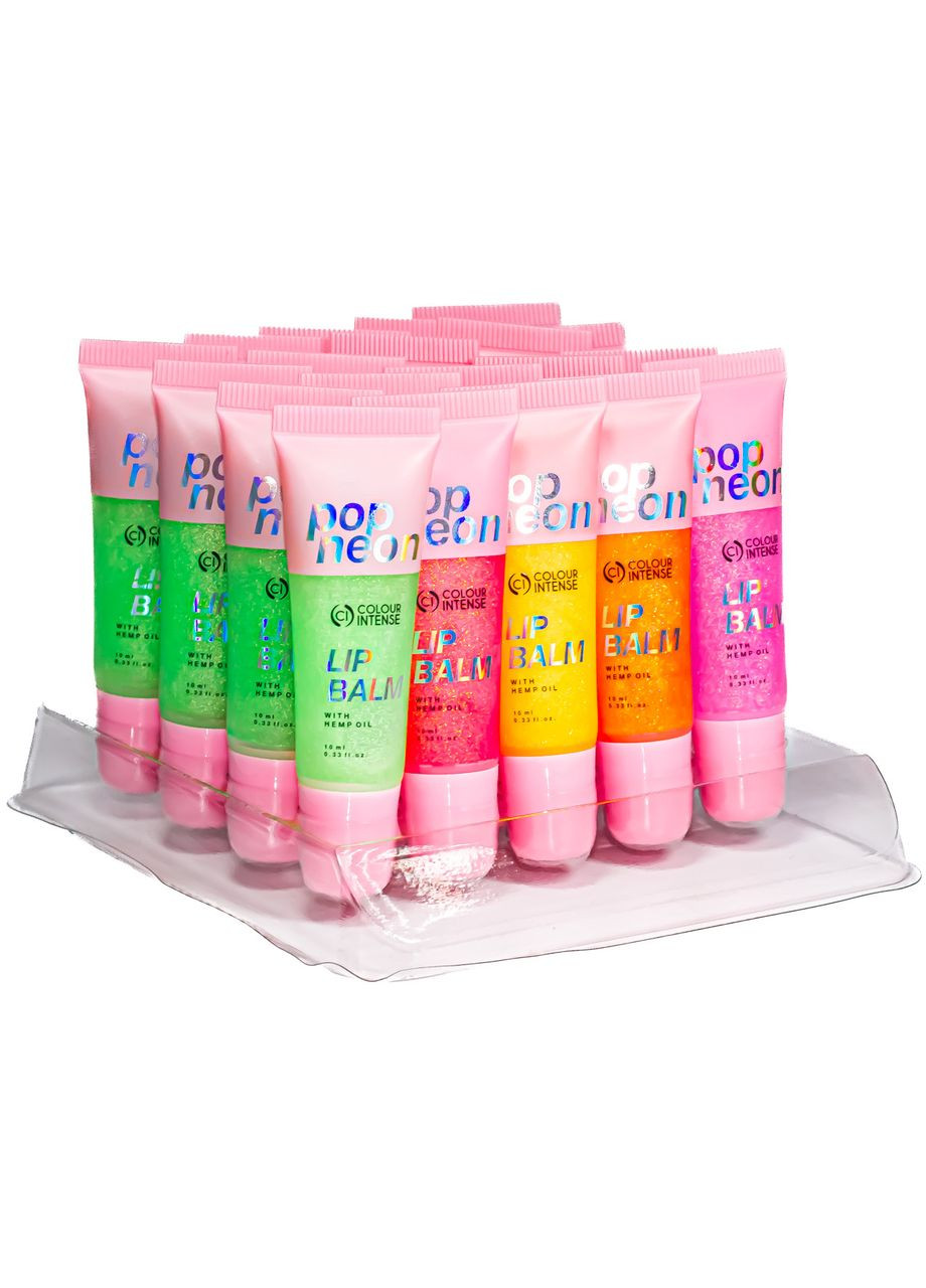 Блиск-бальзам для губ Lip Balm Pop Neon з конопляною олією 10 мл № 04 Цитрусовий Colour Intense (333331706)