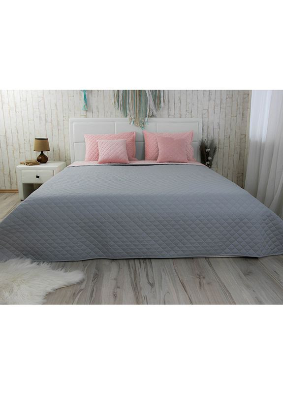 Покрывало VeLour 180х220 Pink and Grey ромб Руно (329409581)