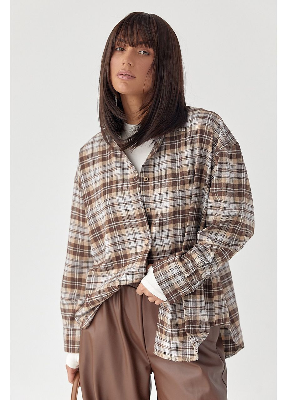 Коричневая кэжуал рубашка Lurex