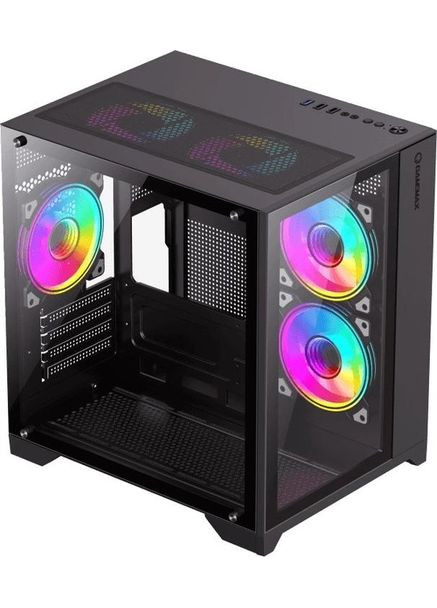 Корпус Infinity Mini Black, без БП, Mini Tower, Micro ATX/Mini ITX, 1хUSB 3.0, 2хUSB 2.0, 358х275х373 мм, 3.6кг GameMax (323120447)