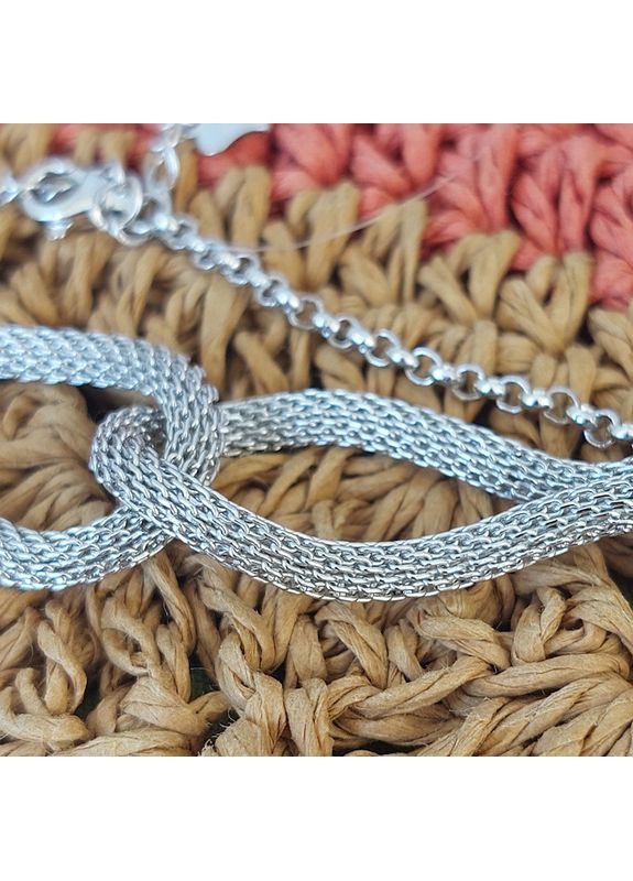 Срібний жіночий браслет «Вишуканий Вузол» з регульованим розміром 16.5–19 см No Brand (358929468)