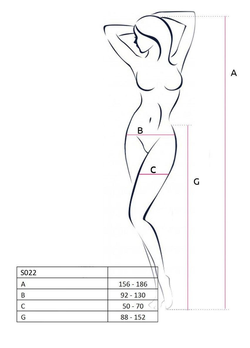 Эротические колготки-бодистокинг S022 white, имитация цветочных чулочков и пояса для чулок Passion (303882392)
