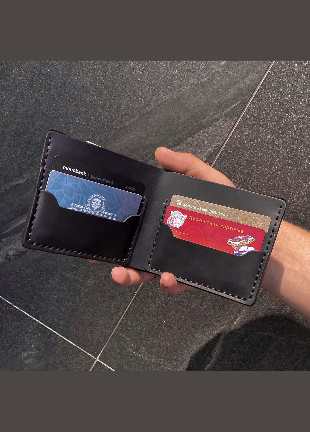 Класичний шкіряний гаманець Casual чорний SD Leather (275399084)