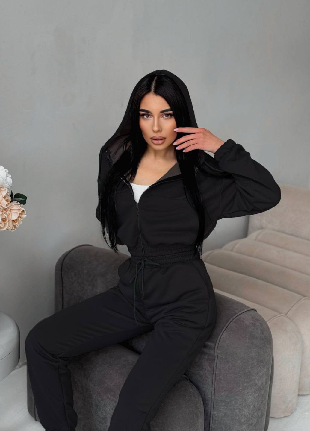 Костюм-двойка: укороченное соп худые и джогеры Україна (330035272)