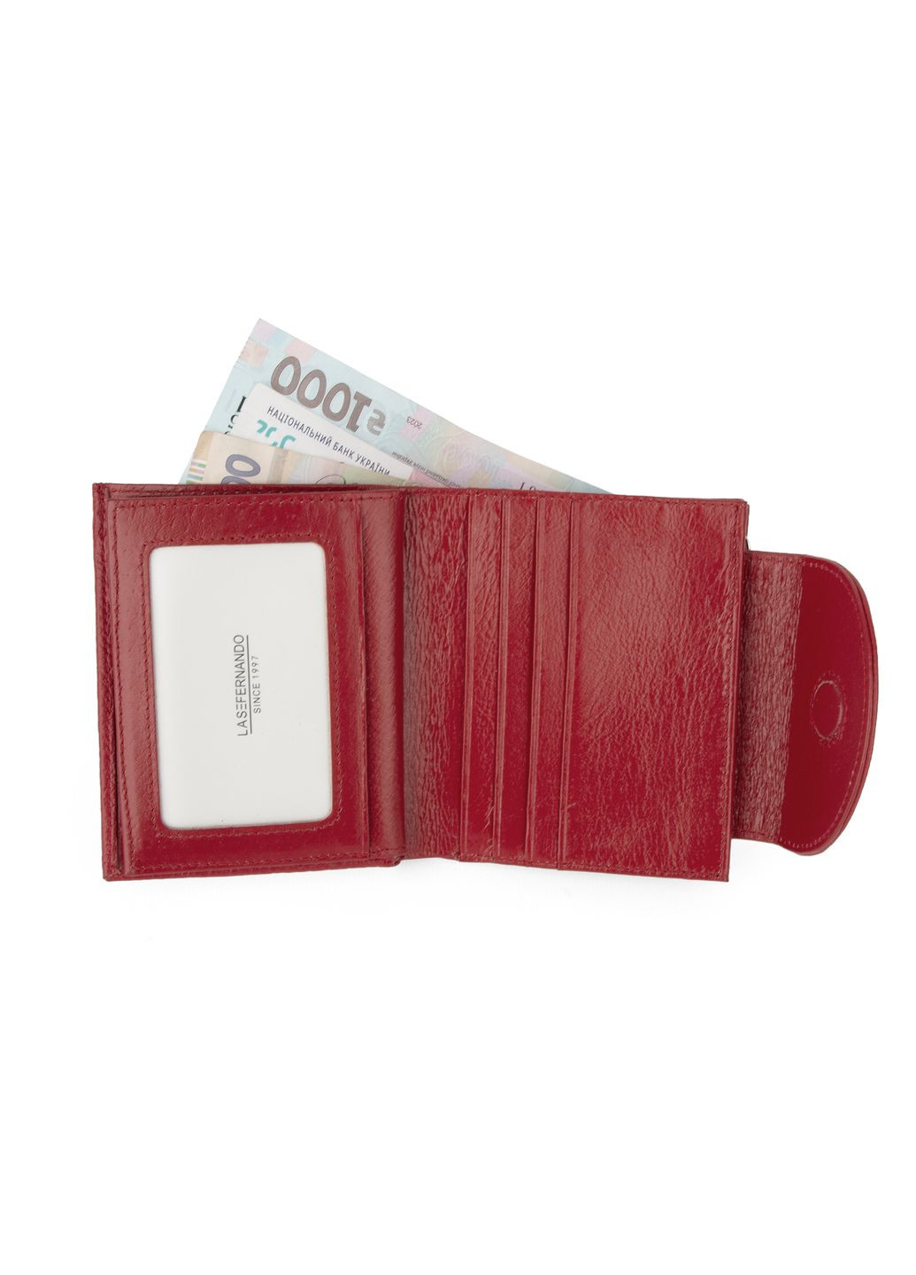 Кошелек женский кожаный маленький Las 110-103 А красный Fernando (362219371)