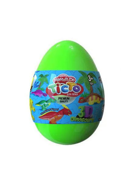 Набор креативного творчества "Тесто для лепки Master Do" Dinosaurs EGGS ТМD 08 01U Зеленый Danko Toys (364124787)