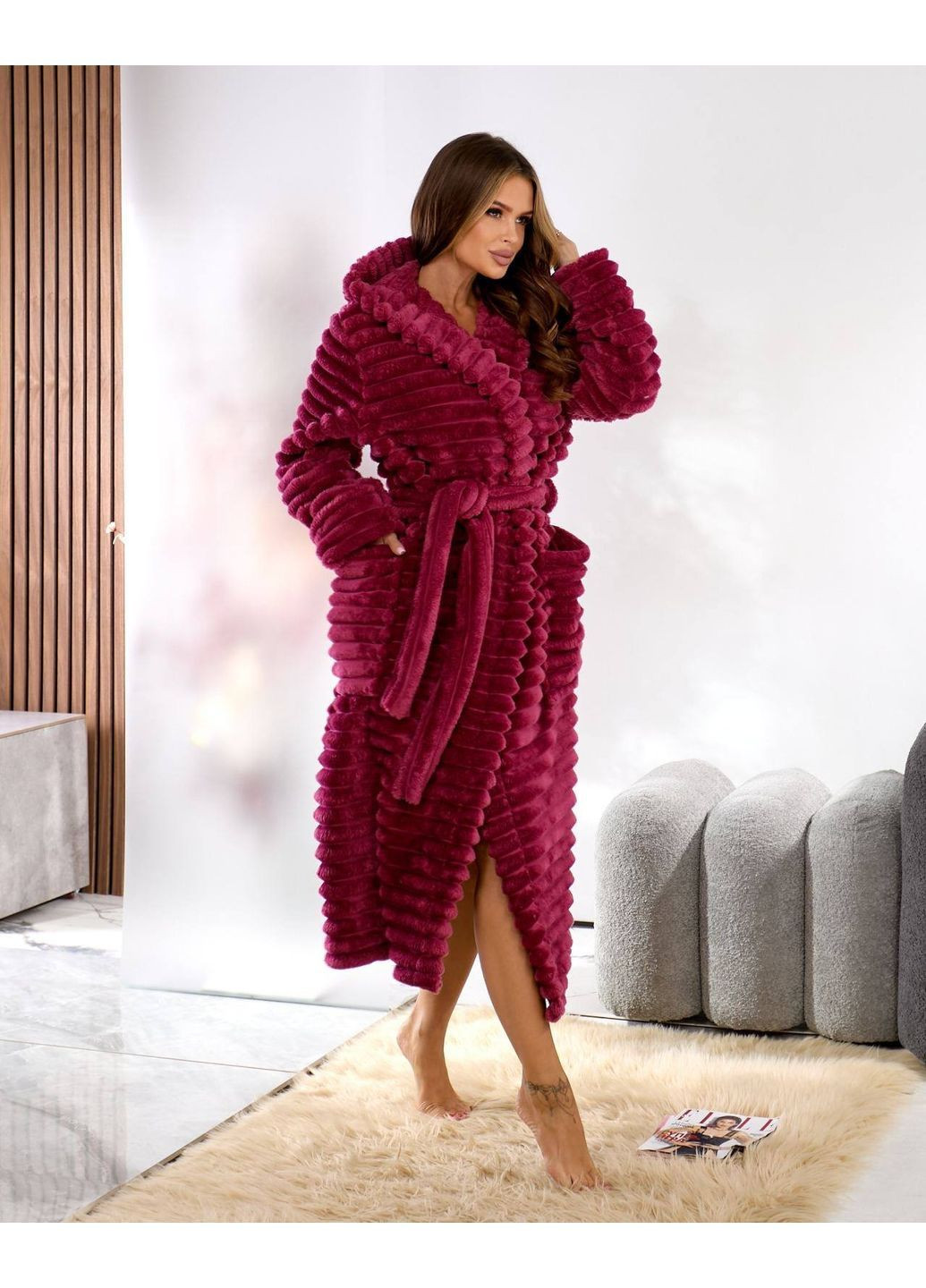 Женский махровый халат Osoblyva (366027041)