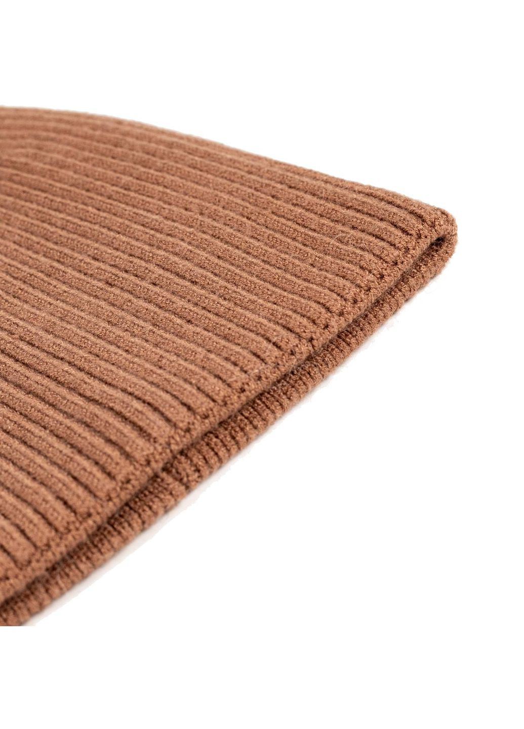 Шапка біні чоловіча вовна з віскозою коричнева БЛЕЙК 652-996 LuckyLOOK 652-996М (351902689)