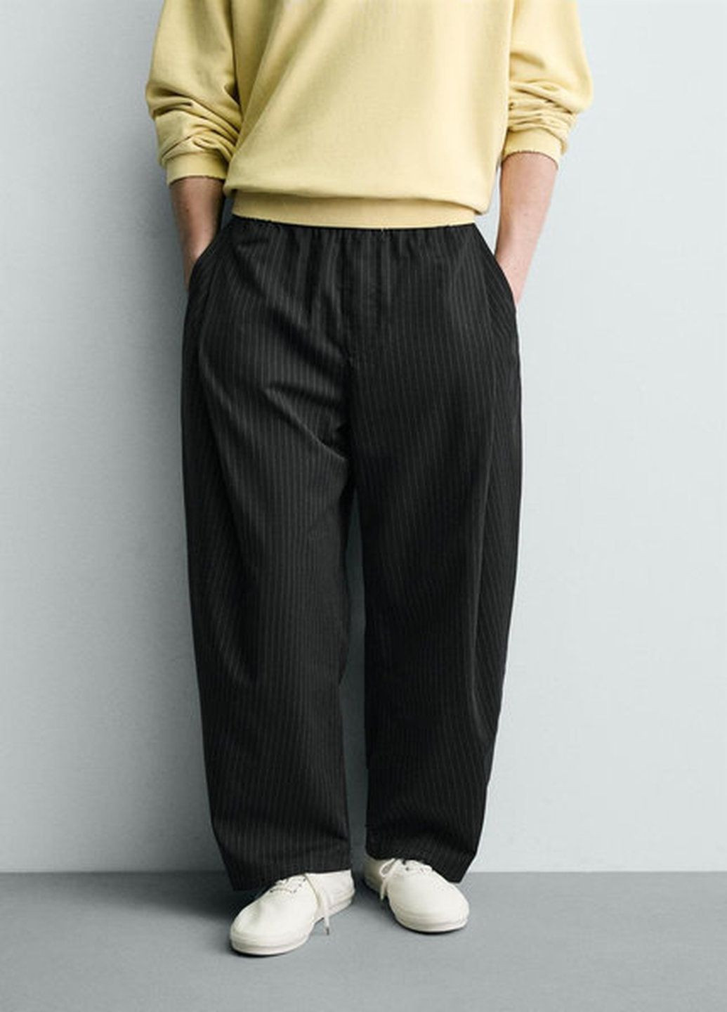 Черные летние брюки Zara