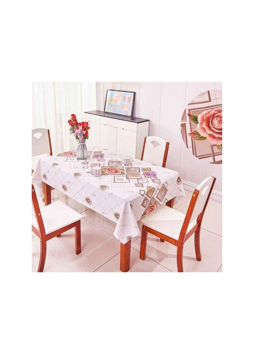 Клейонка Версаль 3D на тканевій основі 1,37м х 20м 4591 ПВХ з принтом ТМ Stenson (317050539)