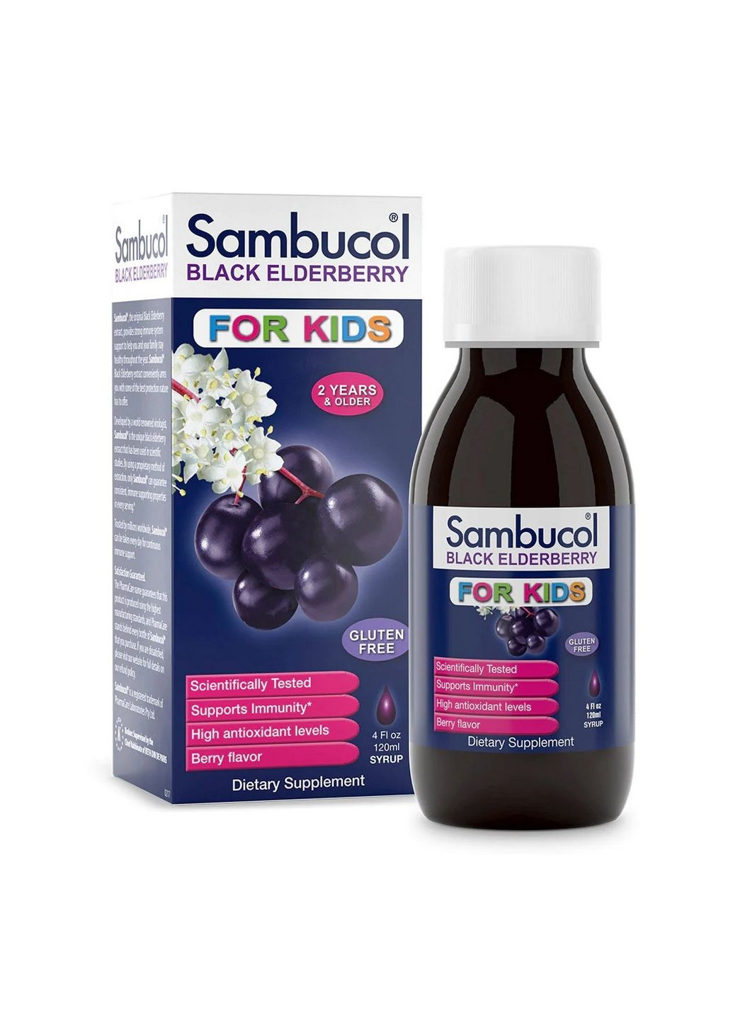 Натуральна добавка Black Elderberry For Kids, 120 мл Sambucol (294929476)