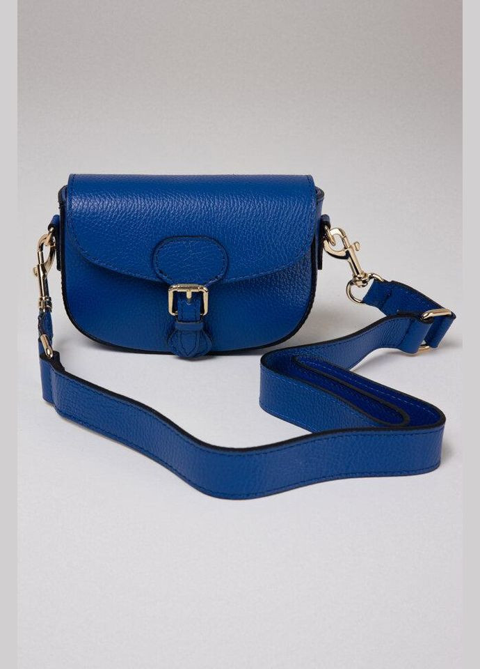 Крос-боді Синій - Італійська жіноча сумка крос-боді з натуральної шкіри застібкою та знімним ремінцем (ss220132_ult_TU) TAKEASY (350612583)