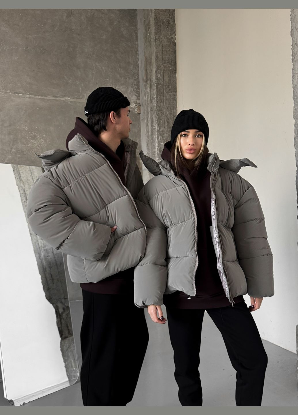 Базовый короткий пуховик оверсайз Vakko (306940893)