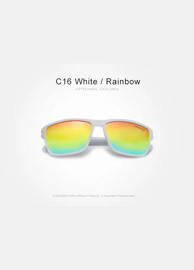 Поляризационные солнцезащитные очки LC755 White Rainbow KINGSEVEN (322523237)