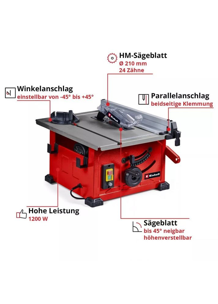 Настольная циркулярная пилка TC-TS 8 (4340426) Einhell (361306111)
