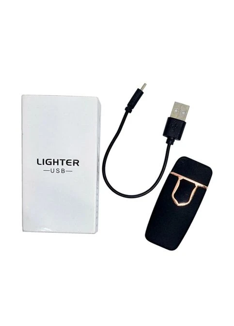 Спиральная электрическая USB зажигалка ZGP 712 Чёрная No Brand (402238642)