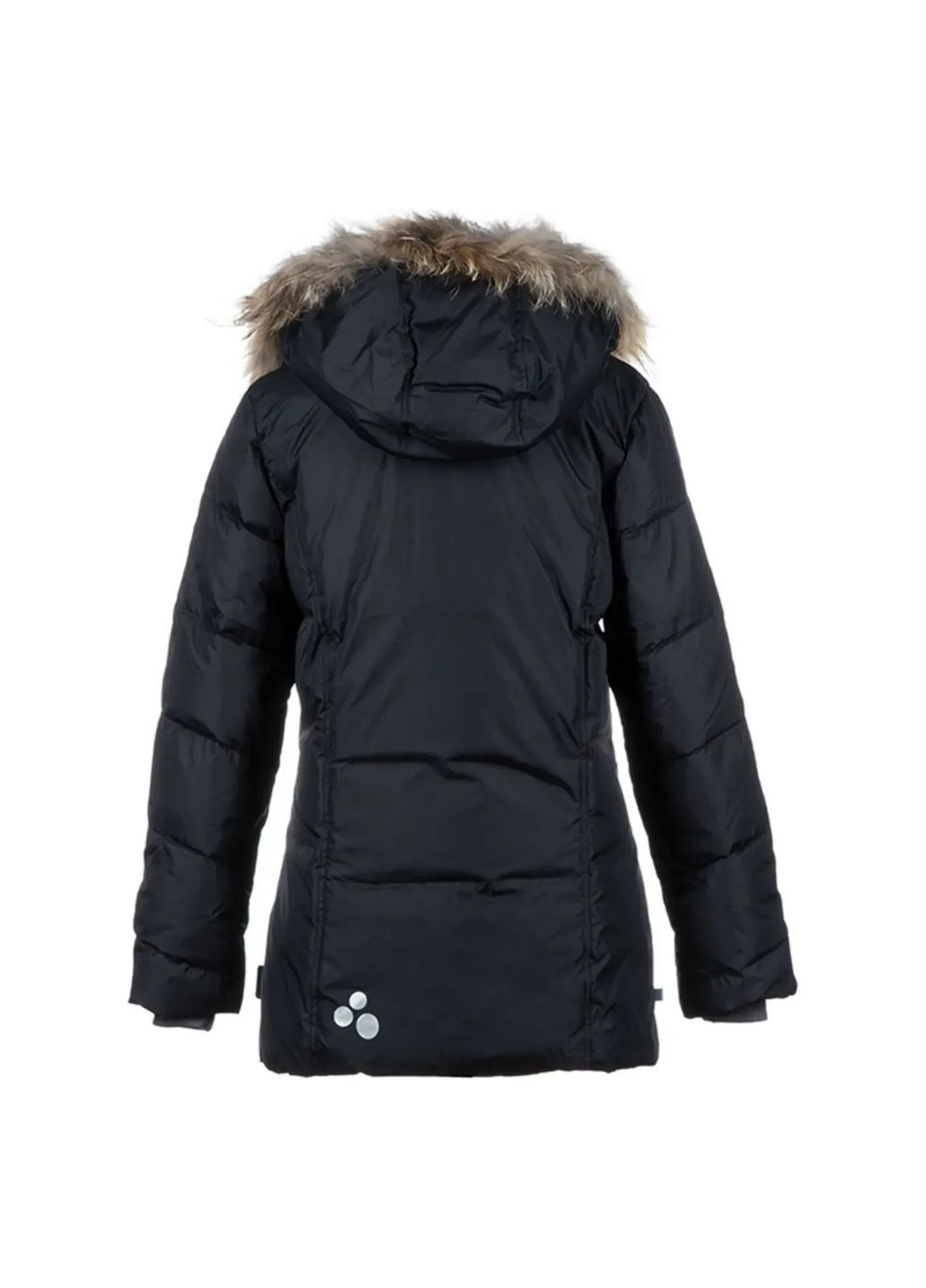 Черная куртка-пуховик royal, р.134, черный () Huppa 12480055-00009-134