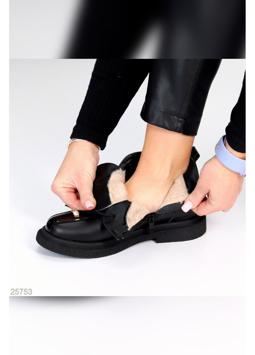 Зимние натуральные зимние ботинки No Brand