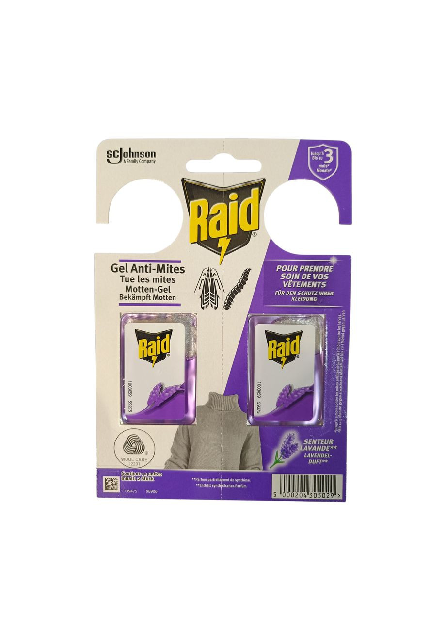 Гель Raid від молі лаванда 2 шт SC Johnson (366237508)