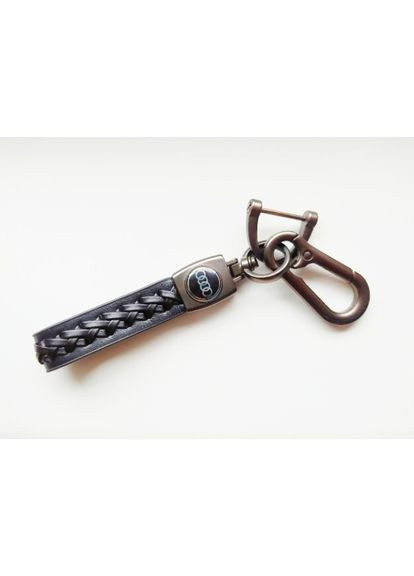 Стильний брелок на ключі Audi, з карабіном виконується із нержавіючої сталі чорний (Пакет + Викрутка) UNI (322127731)